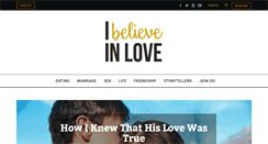 Desktop Screenshot of ibelieveinlove.com