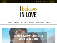 Tablet Screenshot of ibelieveinlove.com